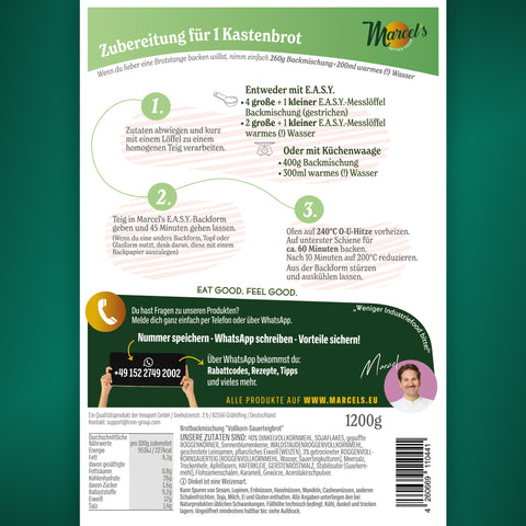 VOLLKORN-SAUERTEIGBROT ohne Weizenmehl
