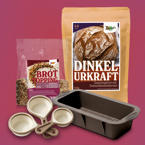 Startset: Dinkel-Sauerteigbrote + E.A.S.Y.-Backhelfer, 4tlg