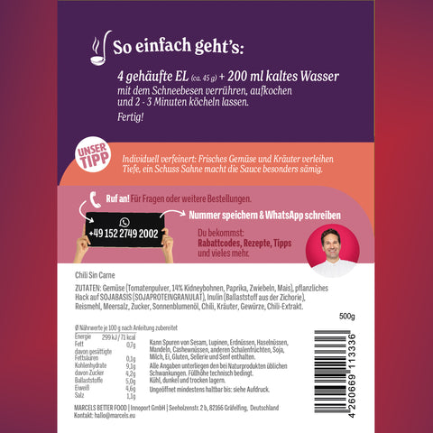 Jetzt NEU! - Chili sin Carne