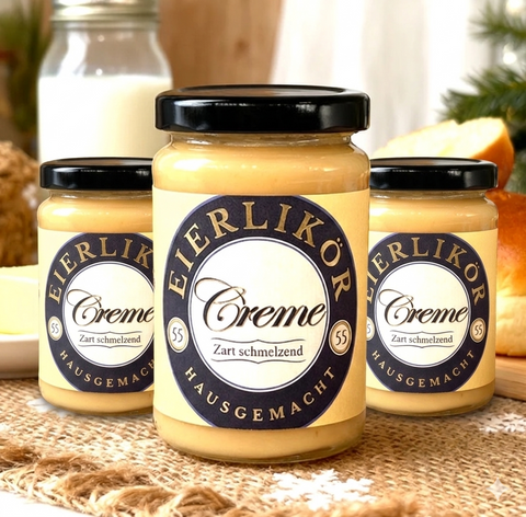 EIERLIKÖRCREME mit weißer Schokolade Set