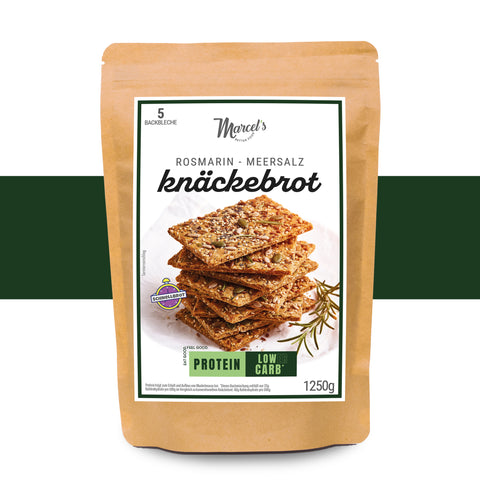 Knäckebrot Rosmarin & Meersalz, 50% weniger Kohlenhydrate