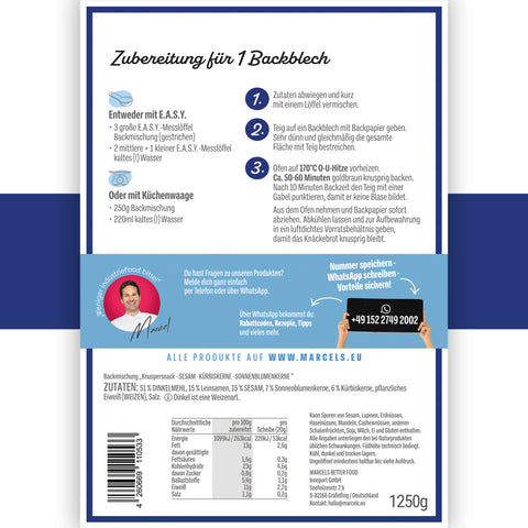 Swedish bread with sesame & pumpkin seeds