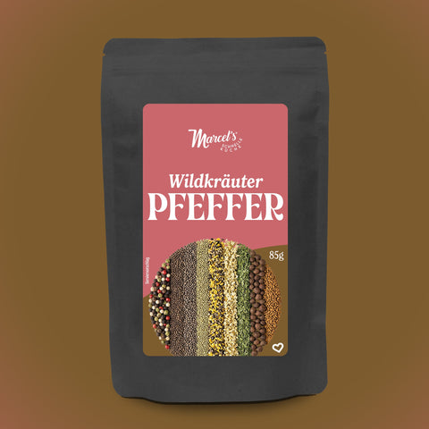 Marcel's Schnelle Küche Wildkräuter-Pfeffer, 85 g Beutel – Vorderseite