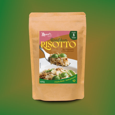 Marcel's Schnelle Küche Basilikum-Walnuss-Risotto, 600 g Beutel – Vorderseite