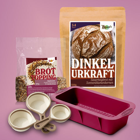 Startset: Dinkel-Sauerteigbrote + E.A.S.Y.-Backhelfer, 4tlg